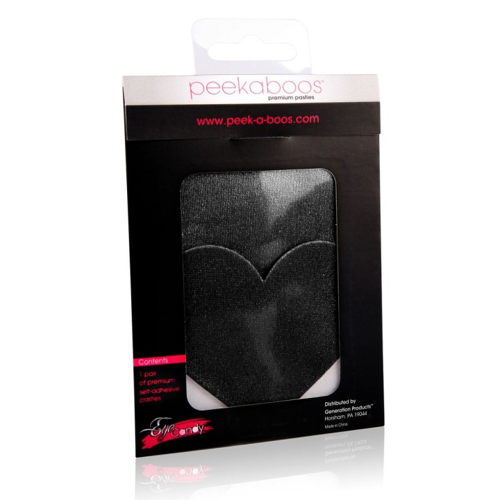 Nipple cover Peekaboo Sort Onesize Hjerter