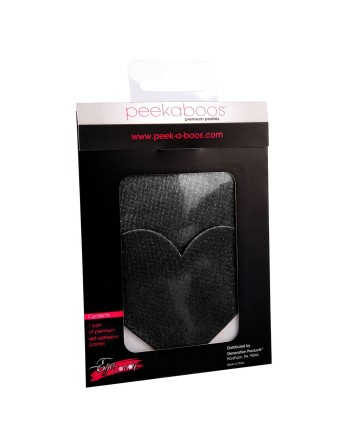 Nippel-Pads Peekaboo Schwarz Einheitsgröße Herzen