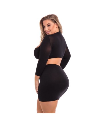 Undertøj Sæt Pink Lipstick Sort (3XL/4XL)