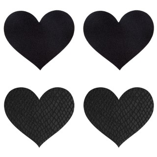 Nippel-Pads Peekaboo Schwarz Einheitsgröße Herzen