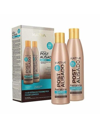 Shampoo und Spülung Keratin Kit Kativa Post Alisado (2 uds)