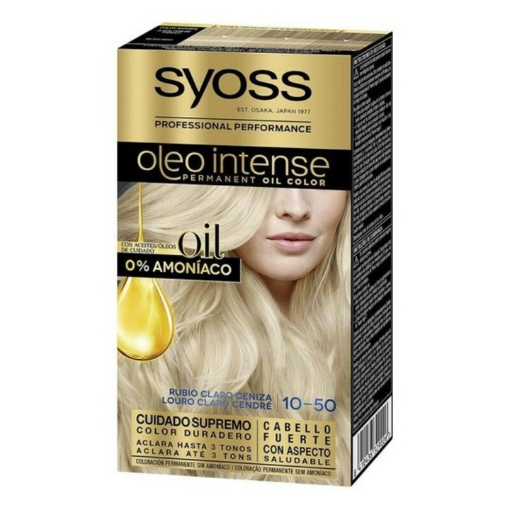 Permanent Farve   Syoss Olio Intense Uden ammoniak Nº 10,50 Lys Askeblond