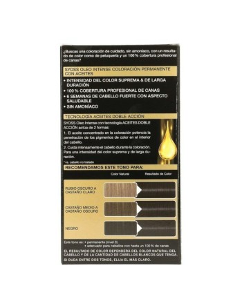Permanent Farve   Syoss Olio Intense Uden ammoniak Nº 1,10 Sort Intens