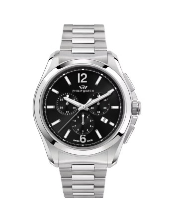 Herrenuhr Philip Watch AMALFI CHRONO Schwarz Silberfarben (Ø 43 mm)