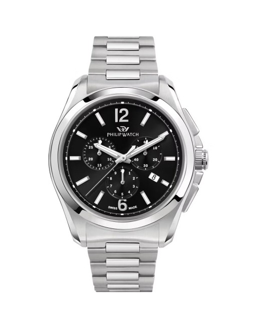 Men's Watch Philip Watch AMALFI CHRONO Black Silver (Ø 43 mm)
