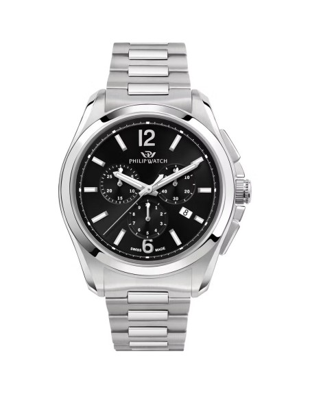 Men's Watch Philip Watch AMALFI CHRONO Black Silver (Ø 43 mm)