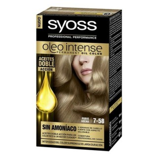 Tintura Permanente   Syoss Olio Intense Senza ammoniaca Nº 7,58 Biondo Sabbia