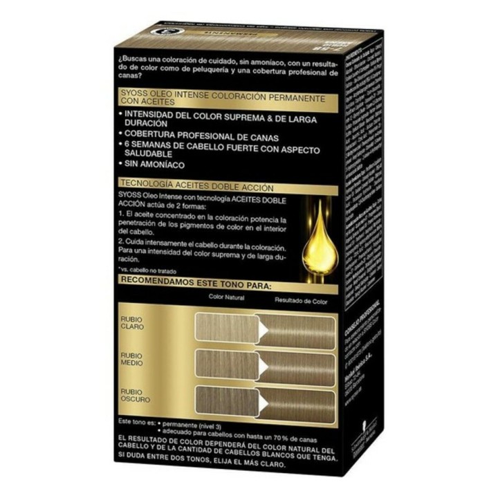 Permanent Farve   Syoss Olio Intense Uden ammoniak Nº 7,58 Blond Sand