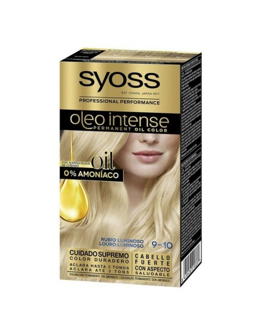 Permanent Dye   Syoss Olio Intense Ammonia-free Nº 9,10 Luminous Blonde