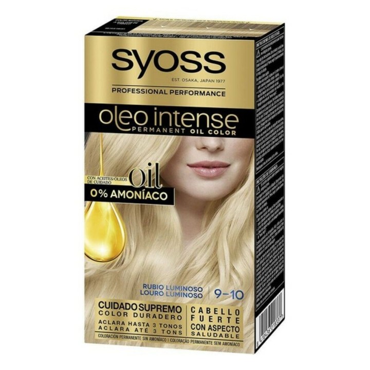 Teinture permanente   Syoss Olio Intense Sans ammoniaque Nº 9,10 Blond éclatant