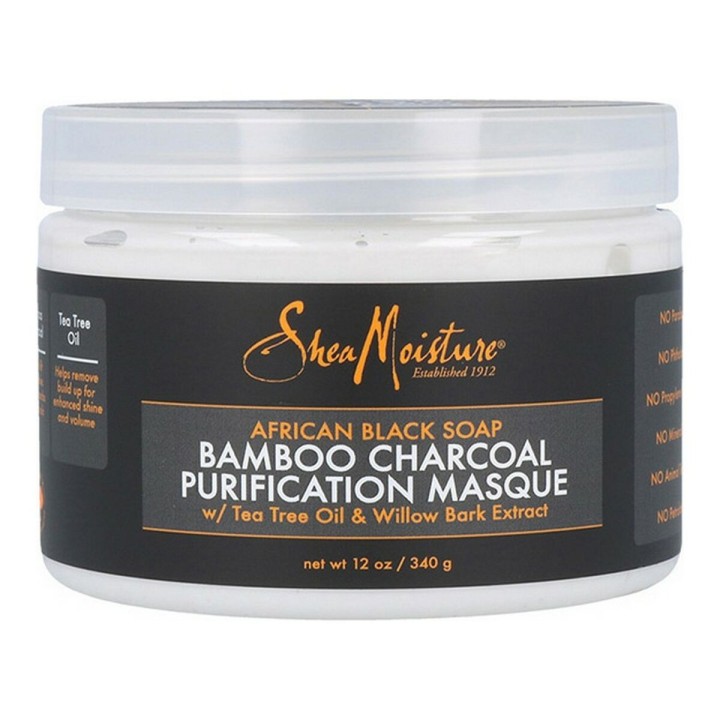 Maschera per Capelli African Black Soap Bamboo Charcoal Shea Moisture (340 g)