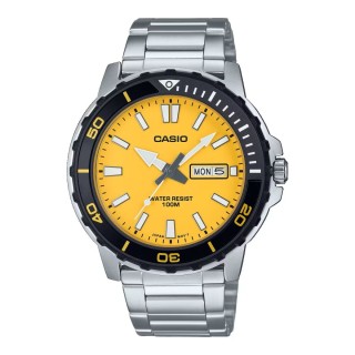Herreur Casio DIVER Gul Sølvfarvet