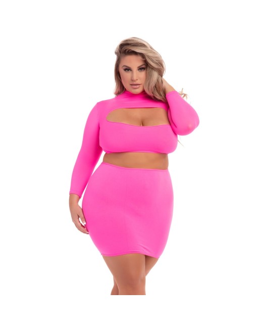 Ensemble de Lingerie Pink Lipstick Rose (3XL/4XL)