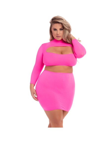 Unterwäsche-Set Pink Lipstick Rosa (3XL/4XL)