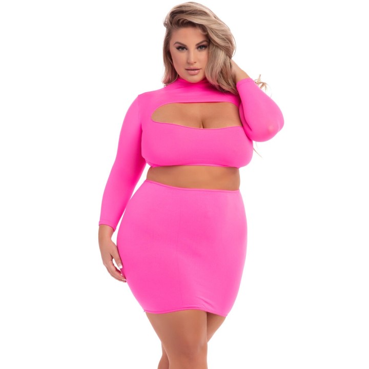 Unterwäsche-Set Pink Lipstick Rosa (3XL/4XL)