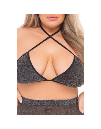 Ensemble de Lingerie Pink Lipstick Noir (XL)