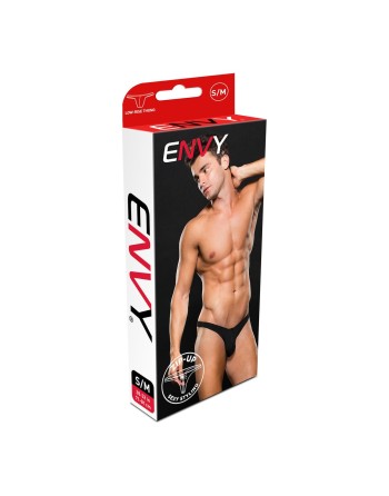 Thong Lowrise Zip Envy Black M/L