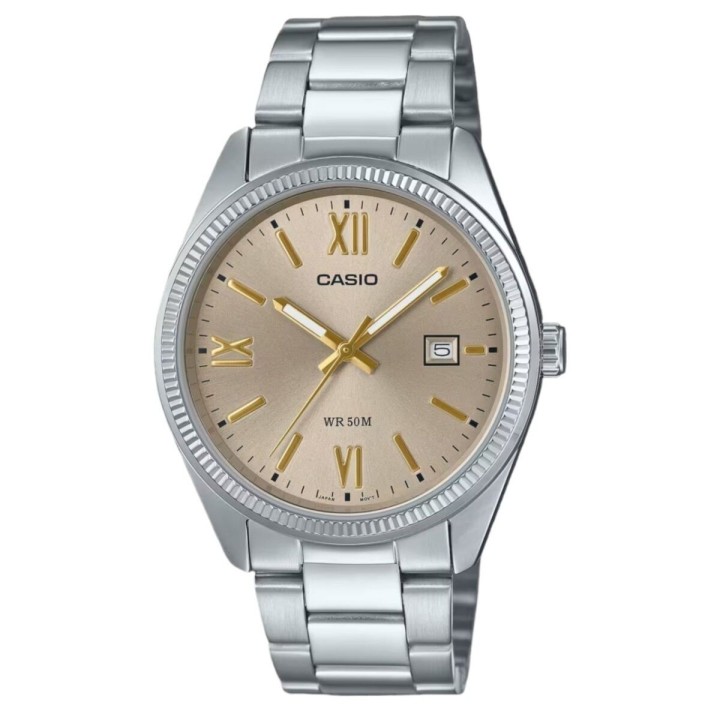 Orologio Uomo Casio DATE - CHAMPAGNE - ARABS NUMBERS (Ø 38,5 mm)