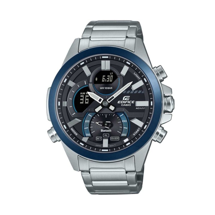 Orologio Uomo Casio ECB-30DB-1A9EF Nero Argentato