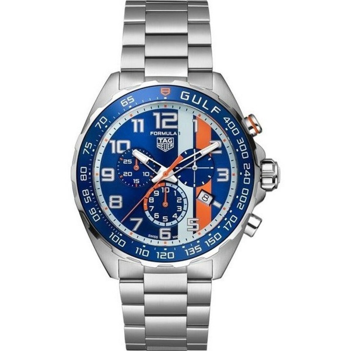Orologio Uomo Tag Heuer FORMULA 1 GULF SPECIAL EDITION (Ø 43 mm)