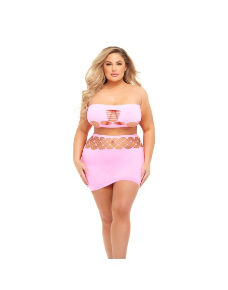 Conjunto de Lencería Pink Lipstick Rosa (Queen size)