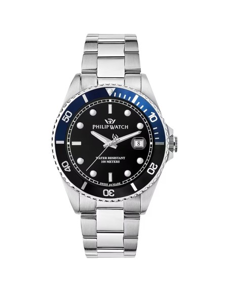 Orologio Uomo Philip Watch R8253597091 Nero Argentato
