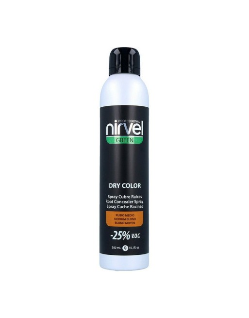 Spray Correcteur de Racines et Cheveux Blancs Green Dry Color Nirvel Green Dry Blond Moyen (300 ml)