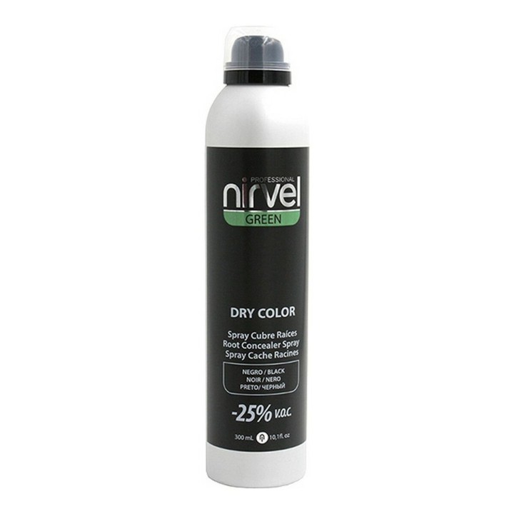 Cover Up Spray til gråt hår Green Dry Color Nirvel Green Dry Sort (300 ml)