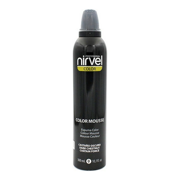 Schiuma Volumizzante Color Mousse Nirvel Color Mousse Castano Scuro (300 ml)