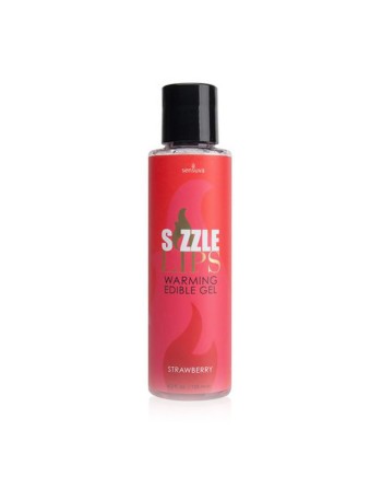 Gel Commestibile Effetto Caldo Sizzle Lips Fragola 125ml Sensuva 7303 125 ml