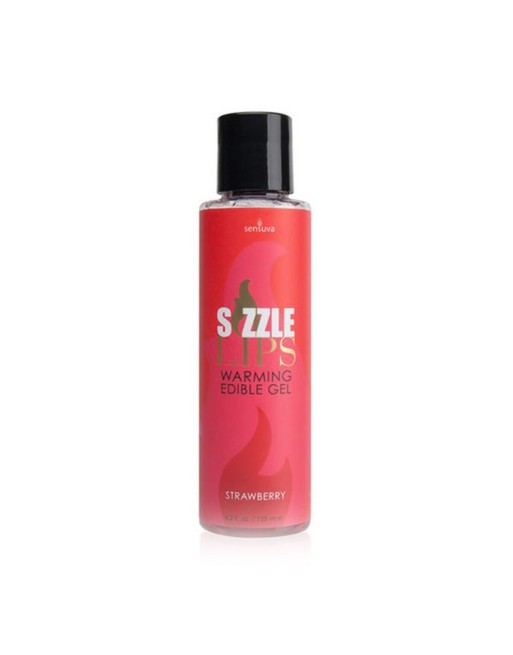 Gel chauffant comesible Sizzle LipsFraise 125 ml Sensuva 7303 125 ml