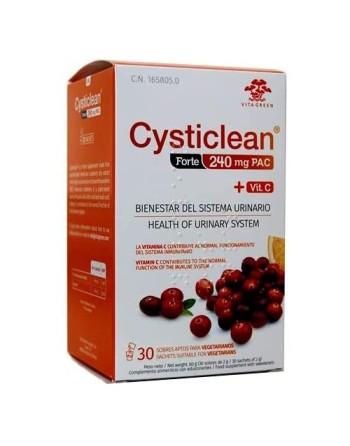 Suplemento digestivo CYSTICLEAN Forte 30 unidades