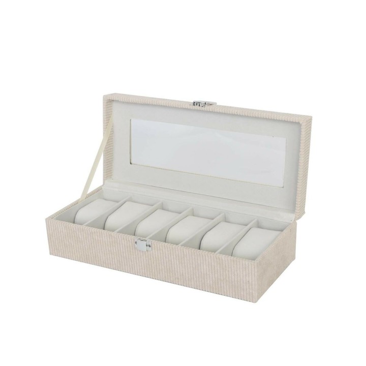 Æske til ure Versa Beige Polyester 13,5 x 9 x 30,5 cm