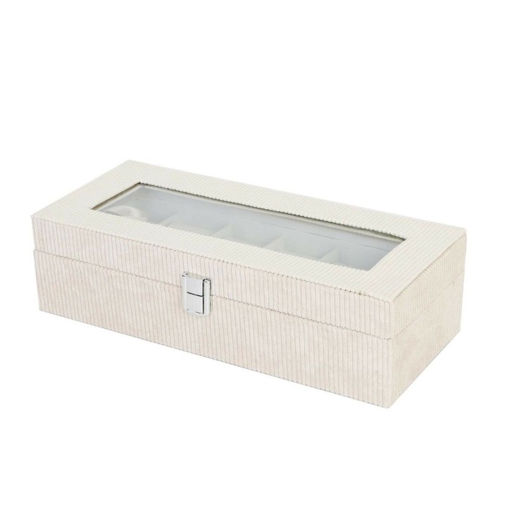 Æske til ure Versa Beige Polyester 13,5 x 9 x 30,5 cm