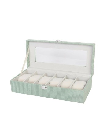 Æske til ure Versa Grøn Polyester 13,5 x 9 x 30,5 cm