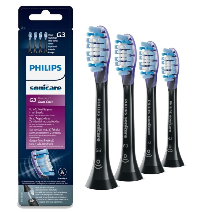 Recambio para Cepillo de Dientes Eléctrico Philips HX9054/33 Negro 4 Unidades