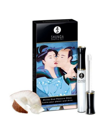 Divine Orale Plaisir Gloss Eau de coco Shunga GR27352 (10 ml) Coco 10 ml