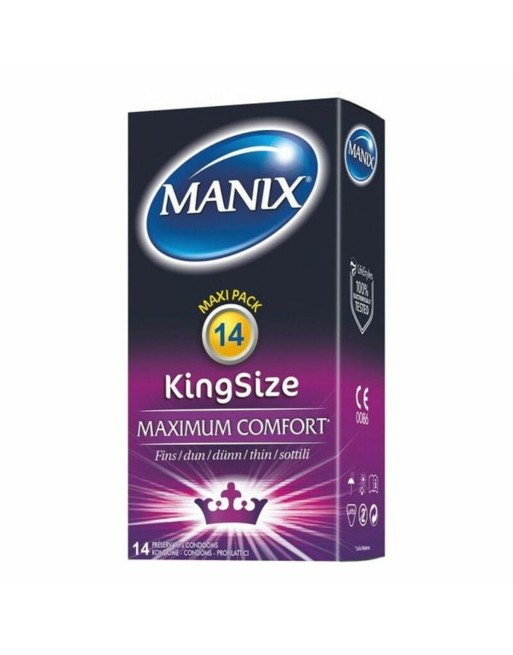 Préservatifs Manix King Size Non 18,5 cm Ø 5,6 cm (14 uds)