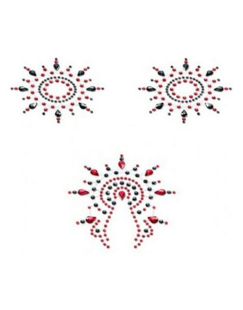 Set Gloria Negro y Rojo Mystim (3 pcs)