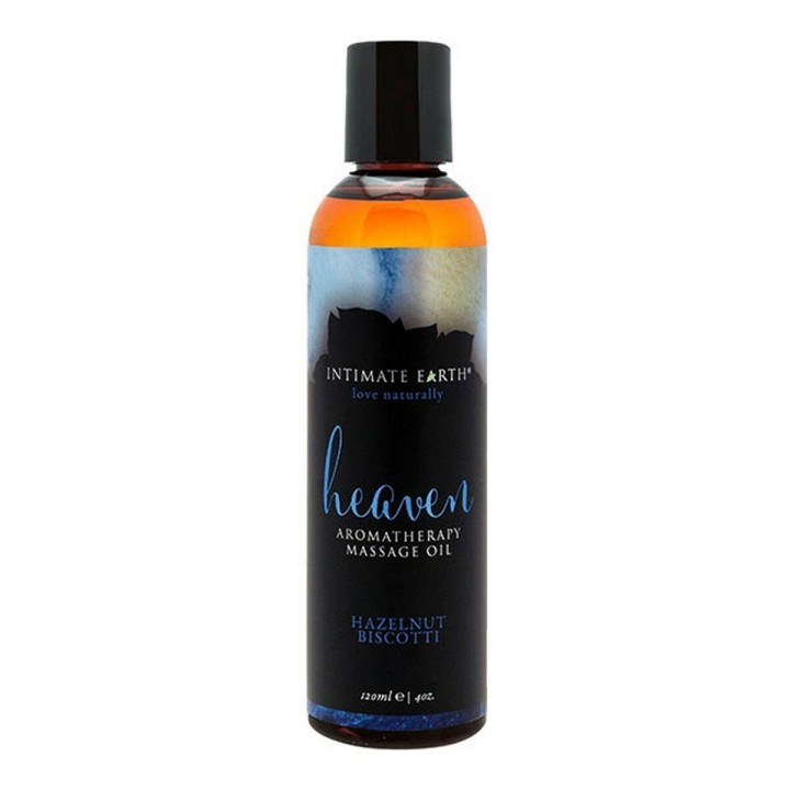 Massageolie Himmel Hasselnød Kiks 120 ml Intimate Earth Sød Hasselnød