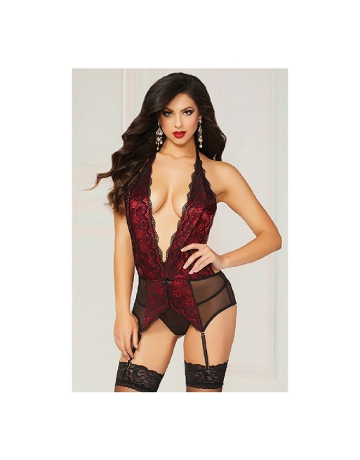 Corset Seven Til Midnight Noir/Rouge (Taille unique)