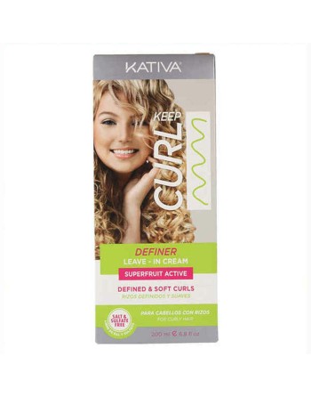 Crème pour Définir les Boucles Keep Curl Definer Leave In Kativa (200 ml)