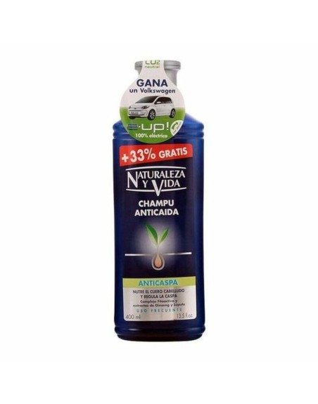 Anti-Dandruff and Anti-Hair Loss Shampoo Naturaleza y Vida Champu Anticaida 300 ml